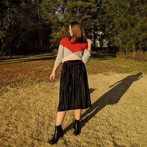 World Market black velvet skirt